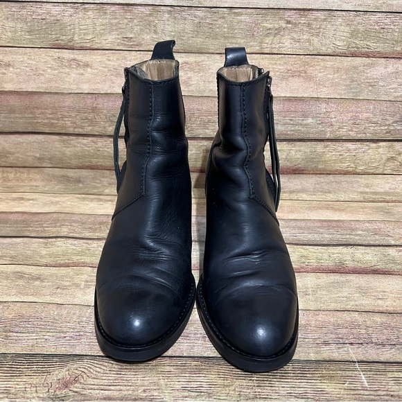 Acne Studio Black Leather Ankle Boots - Picture 5 of 9